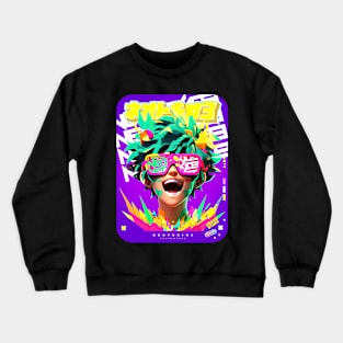 SHONEN HERO 🟩🟪 GREEN VALLEY FROM YUEI HIGH 🟪🟩 100% HERO 100% SMILE - ANIME MANGA PROUD OTAKU Crewneck Sweatshirt